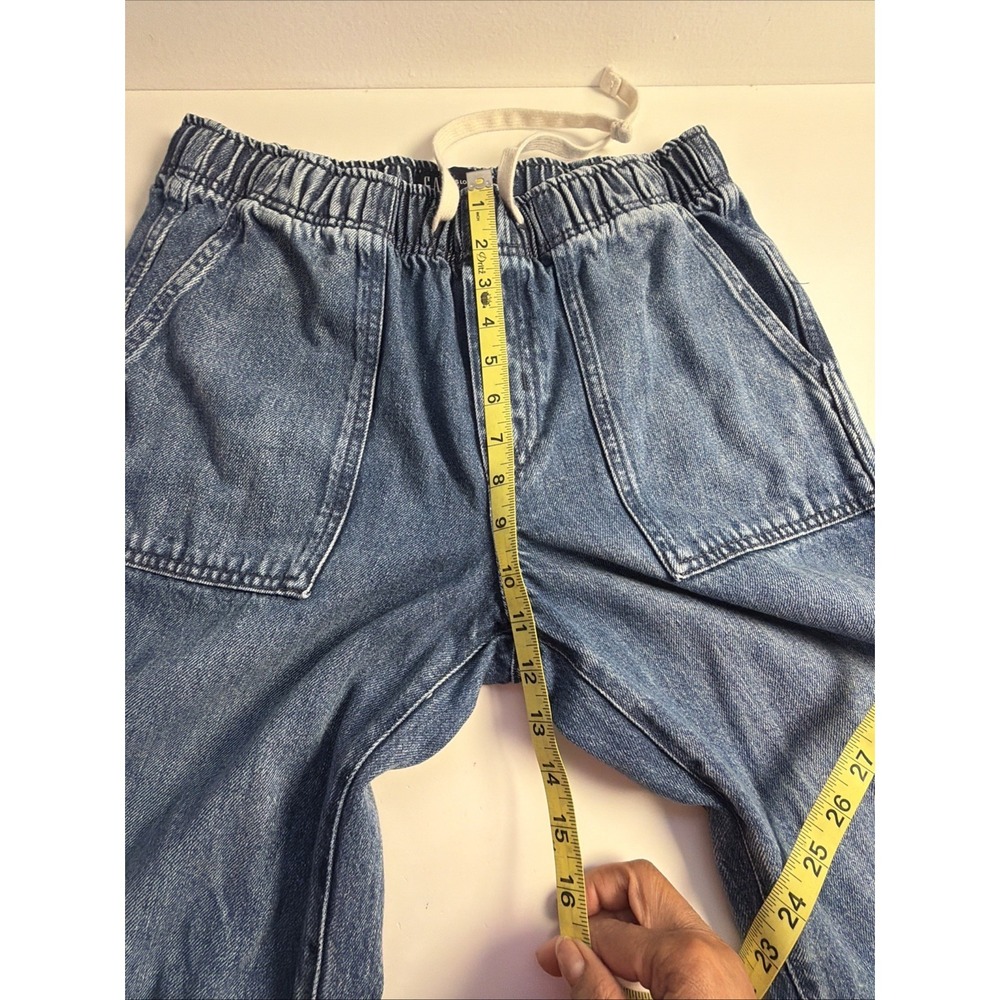GAP  Pull-On Barrel Jeans Size Small Long Pockets Boho - Picture 7 of 8